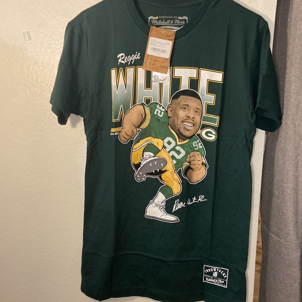 Mitchell and Ness Caricatures Tee Green Bay Packers Reggie White - Picture 3 of 7